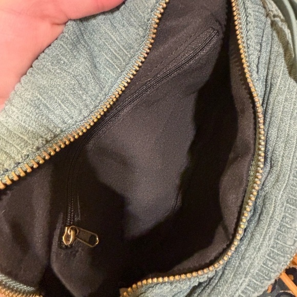 Blue Corduroy Women's Bag - Picture 3 of 5